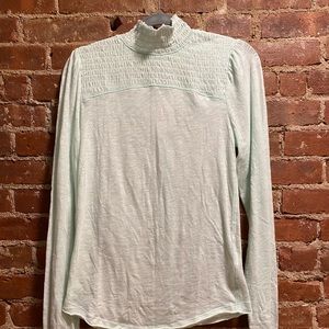 *NWT* Free People smocked long-sleeve shirt size L